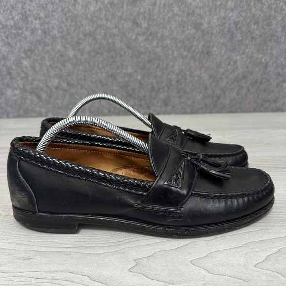Allen Edmonds Maxfield Loafers Mens 10 Black Tassel Woven Leather Dress Shoes main image 8